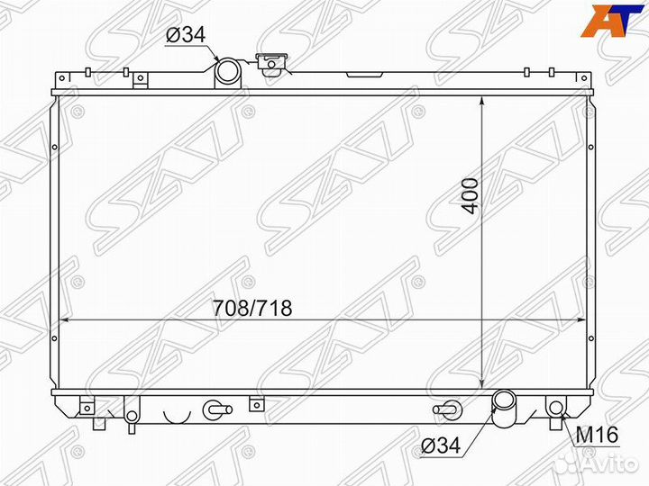 Радиатор охлаждения Toyota Chaser X100