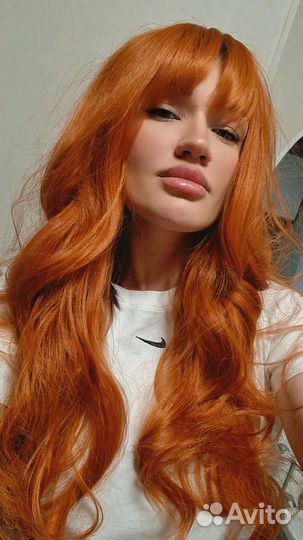 Парик рыжий длинный