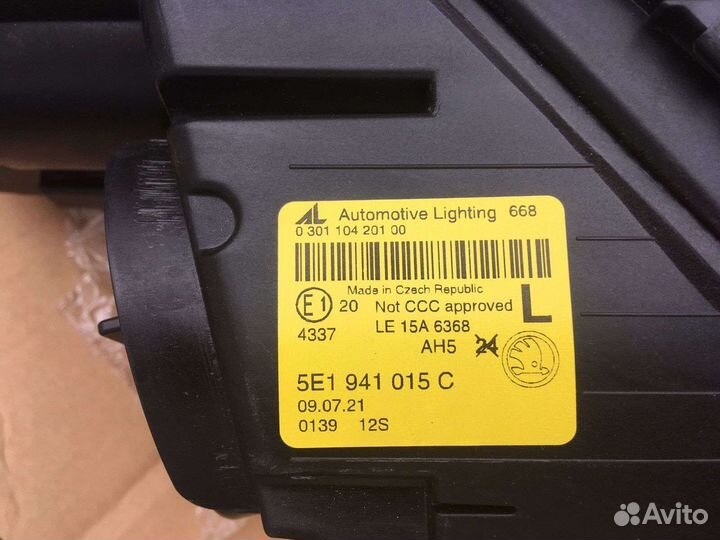 Фара передняя левая шкода Октавия А7 рейсталинг