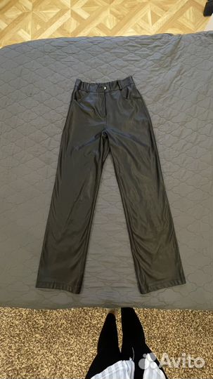 Кожаные брюки женские