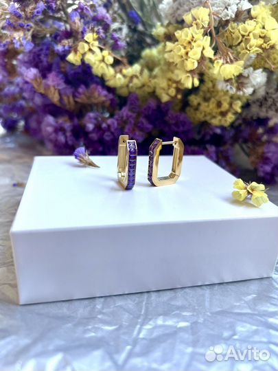 Серьги Конго Бижутерия