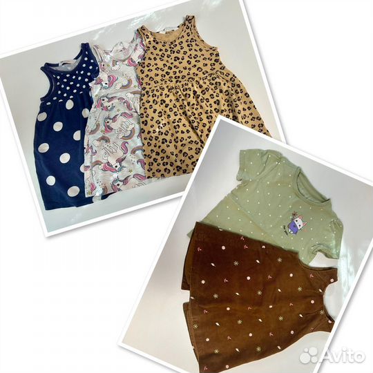 Пакет одежды для девочки 86-92 HM и др