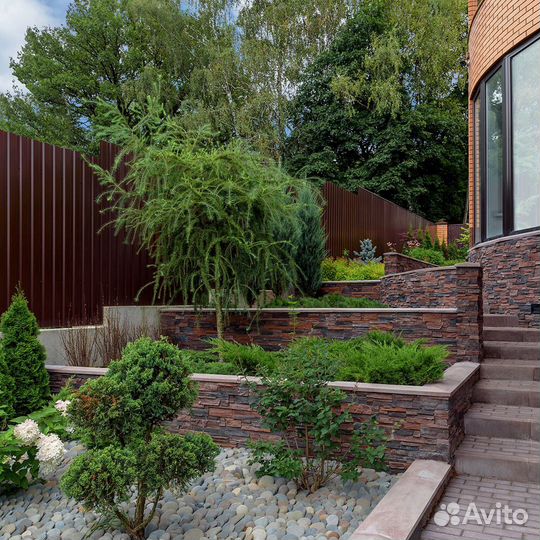 Искусственный камень White Hills Фьорд Лэнд темно-коричневый (24 шт.0,8 кв.м)