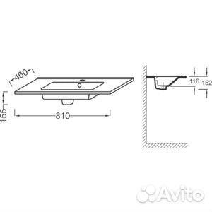 Раковина мебельная