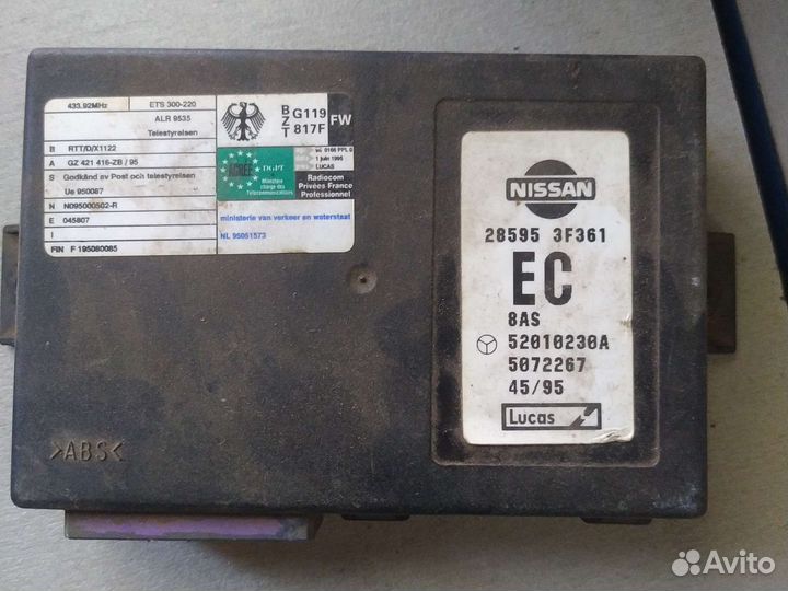 Блок абс nissan primera p10