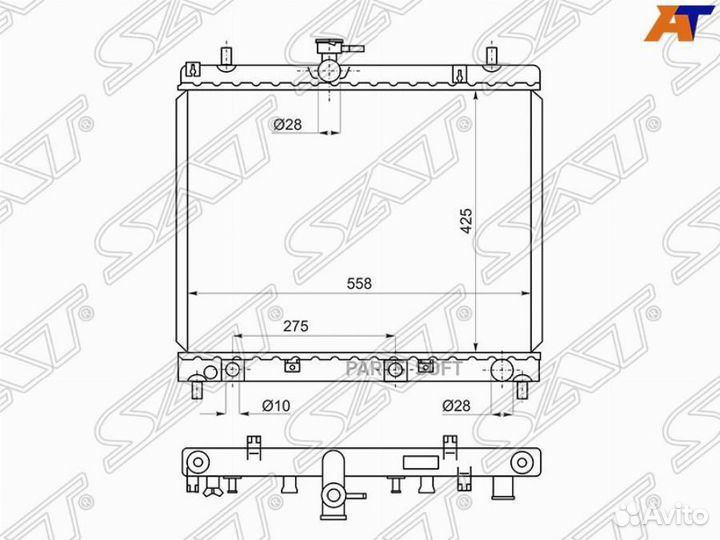 Радиатор Daihatsu Terios 06- / Toyota Rush 06-16 DA0001071