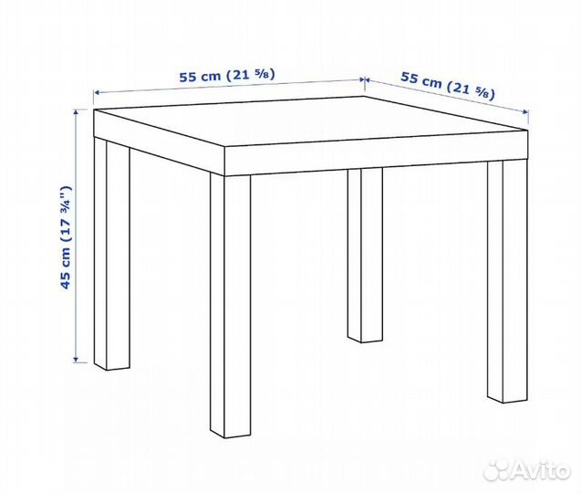 Журнальный столик IKEA лакк