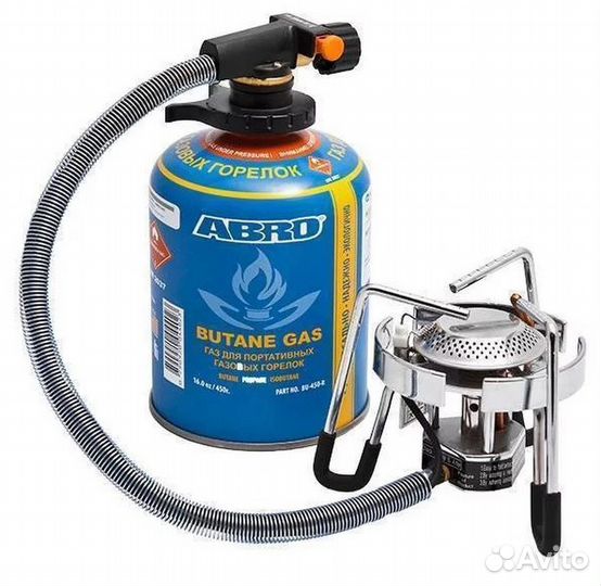 Горелка туристическая со шлангом abro CST206R