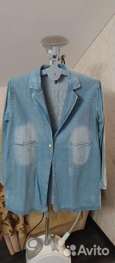 Джинсовка удлиненная 56