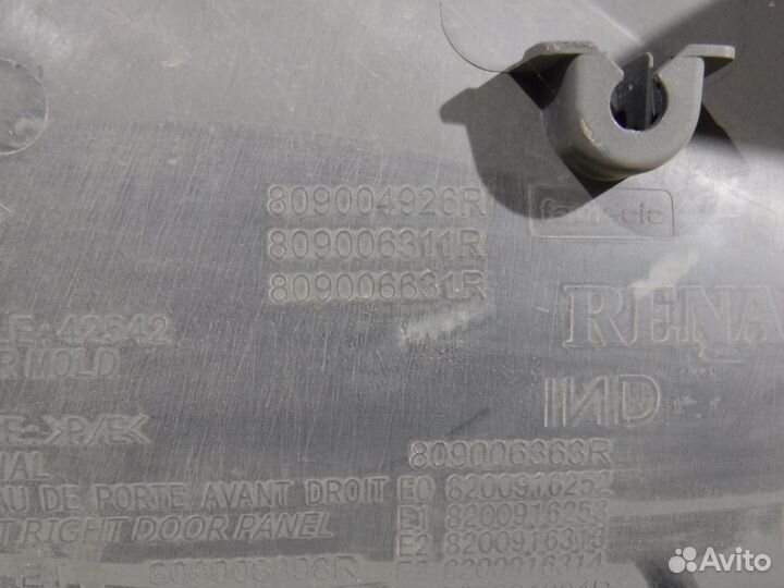 Обшивка передней правой двери Renault Duster 10-21