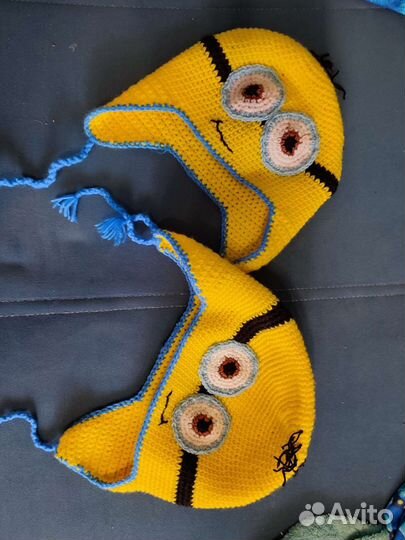 Шапки Миньоны (на папу и сына)