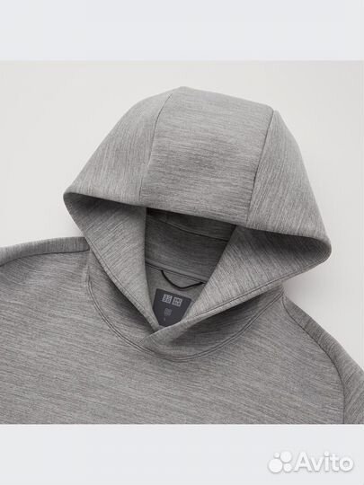 Худи Uniqlo DRY Stretch Hoodie серое