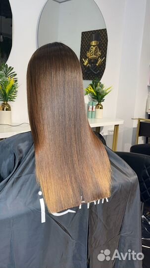 Кератиновое выпрямление волос