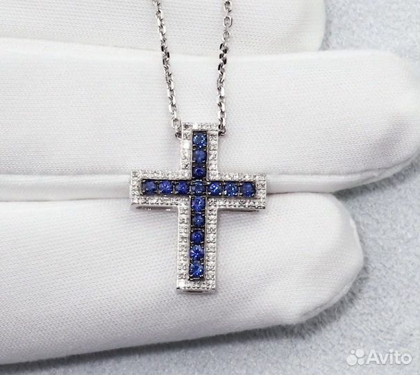 Подвеска sunlight с 60 бриллиантами, 15 сапфирами