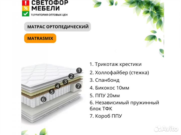 MatrasMix Матрас Микс 1200х2000 мм