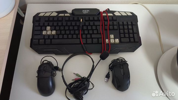 Клавиатура, мышь, наушники
