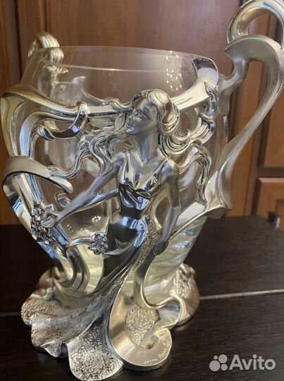 Ваза хрустальная Linea Argenti Италия