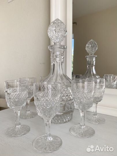 Хрустальный штоф и 6 рюмок