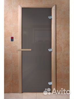 Дверь DW Прозрачная Графит сумерки 190х70 8мм 3п