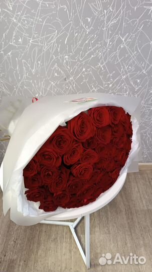 Розы крупные с доставкой 51 шт
