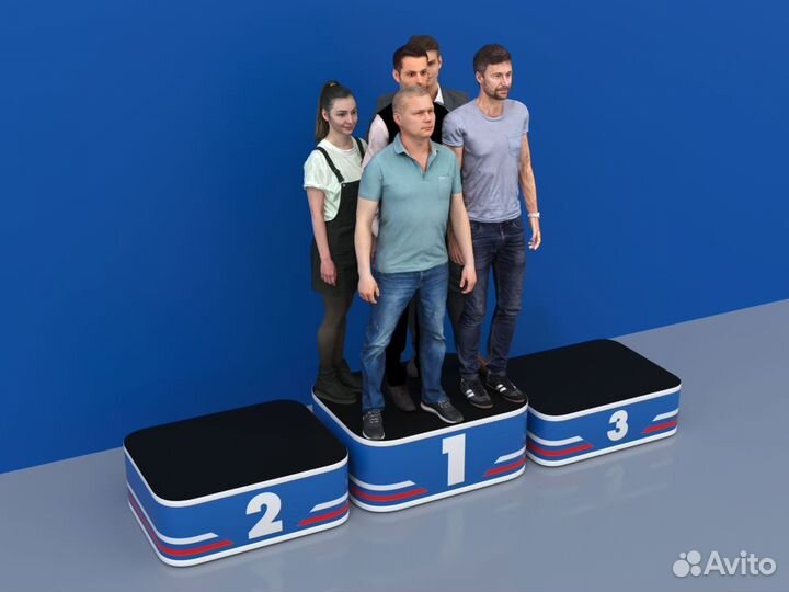 Пьедестал награждения Матрешка 1012х812 (закругл)