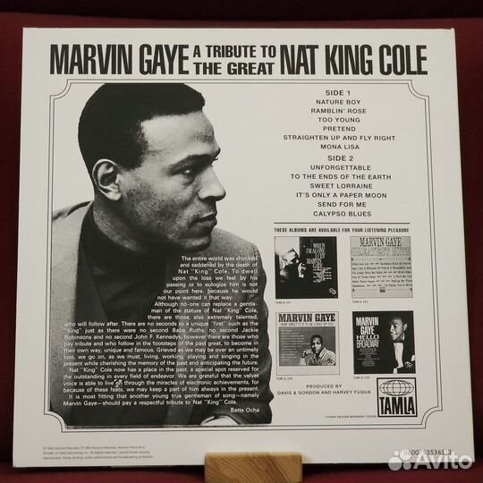 Marvin Gaye – A Tribute To The Great Nat King Cole
