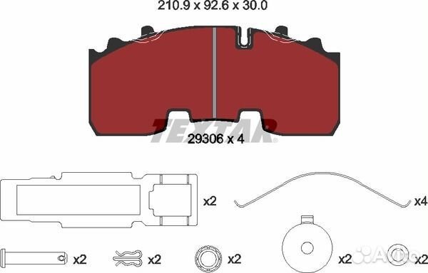 Колодки дискового тормоза двойной паз Knorr SN6