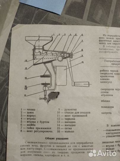 Соковыжималка ручная СССР