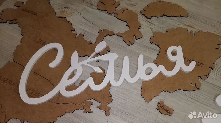 Деревянные слова, буквы