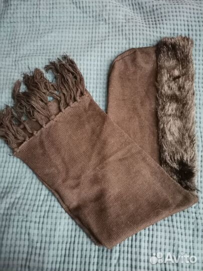 Капор женский с искусственным мехом