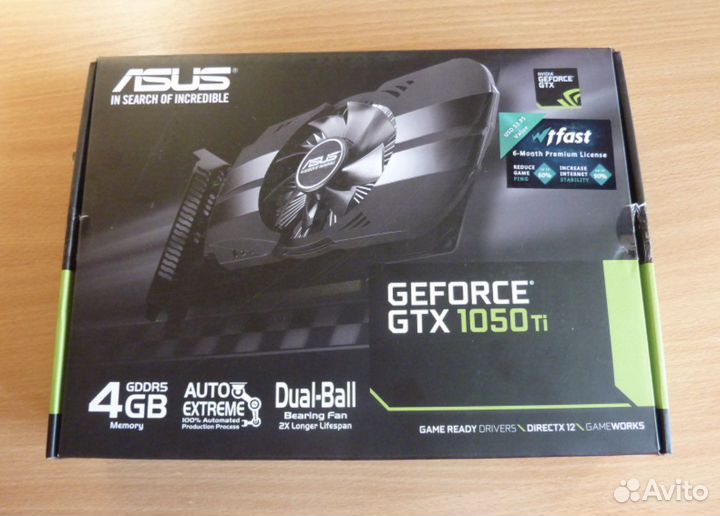 Видеокарта asus GeForce GTX 1050 Ti