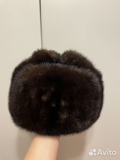 Норковая шапка мужская 59/60 размер