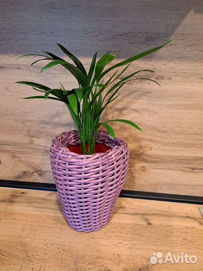 Кашпо плетеное