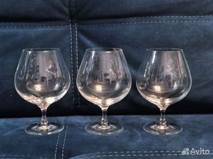 Большие бокалы для коньяка, бренди, 6 шт