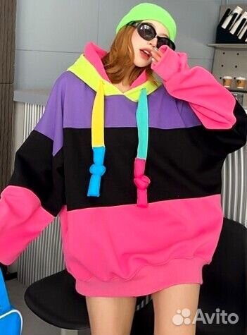 Худи женское оверсайз. Толстовка с капюшоном. Хит