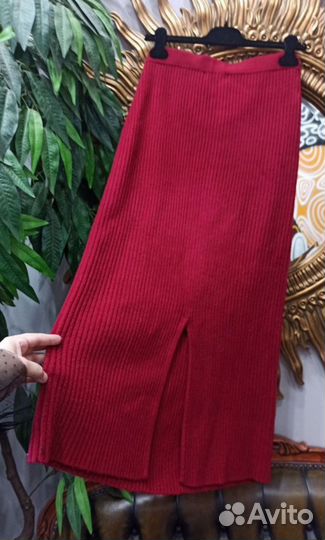 Юбка длинная теплая шерсть 48-52 dafenna франция