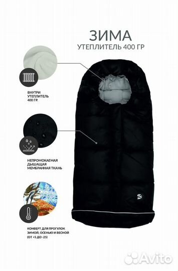 Зимний конверт в коляску