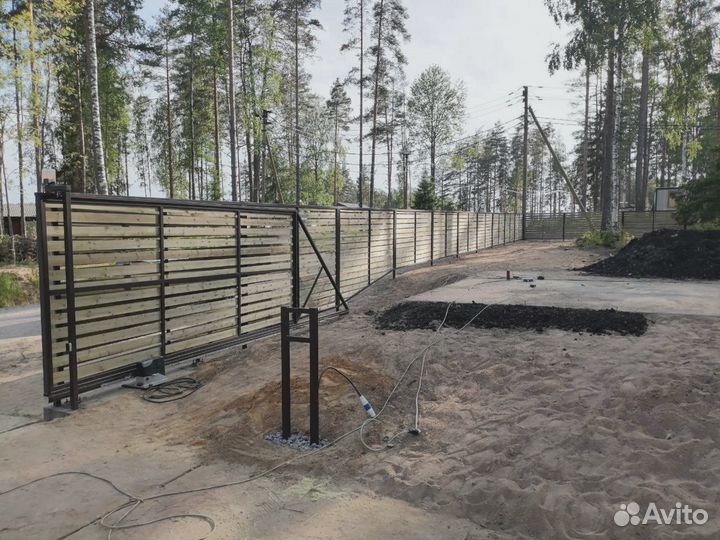 Откатные ворота под ключ