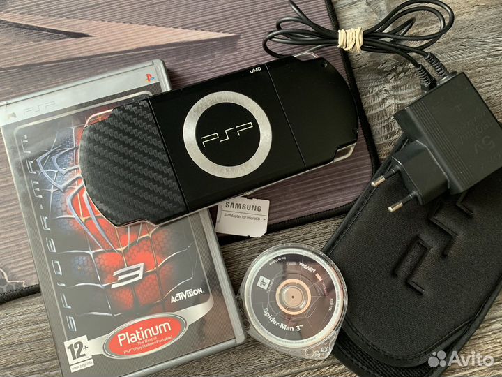 Sony PSP 2008 Spiderman Edition, 64gb, 400+ игр