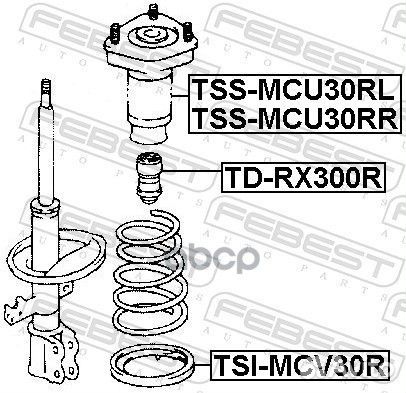 Опора амортизатора с пыльником lexus RX300/330