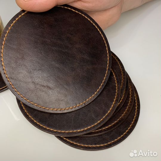 Подстаканники кожаные/салфетки/коврики офисные