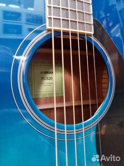 Акустическая гитара yamaha FG820 sunset blue