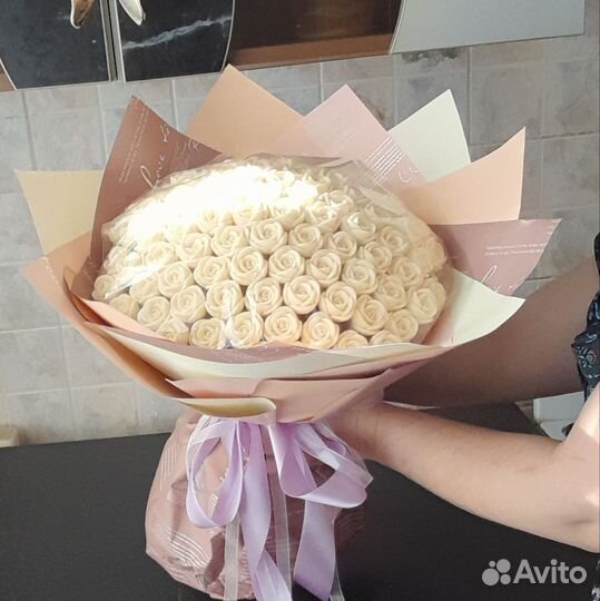 Букет из шоколадных роз. 101 роза из шоколада