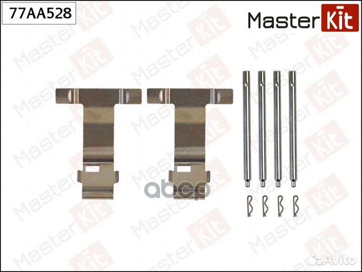 Комплект установочный тормозных колодок 77AA528