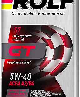 Моторное масло Rolf GT 5W-40 1л синтетика SN/CF