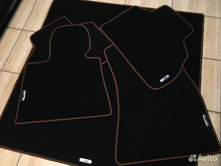 Велюровые Премиум ковры BMW X7 G07 черные