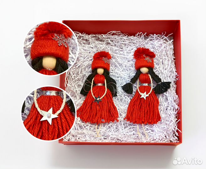 Кукла новогодний ангел. Елочная игрушка