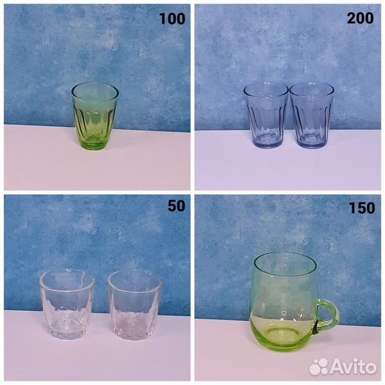 Цветное стекло рюмки лафитник наборы штоф СССР