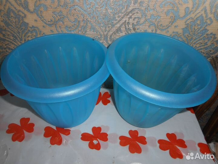 Тазы пластиковые,горшки цветочные