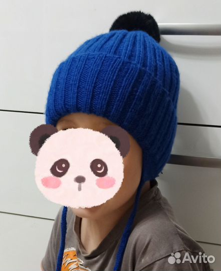 Шапка вязаная для мальчика ручная работа